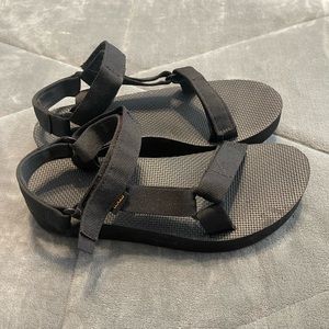Black Teva sandals